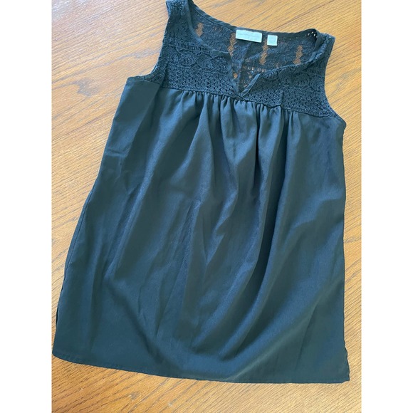 New York & Company Tops - New York & Company Black Tank Top With Lace Size XS